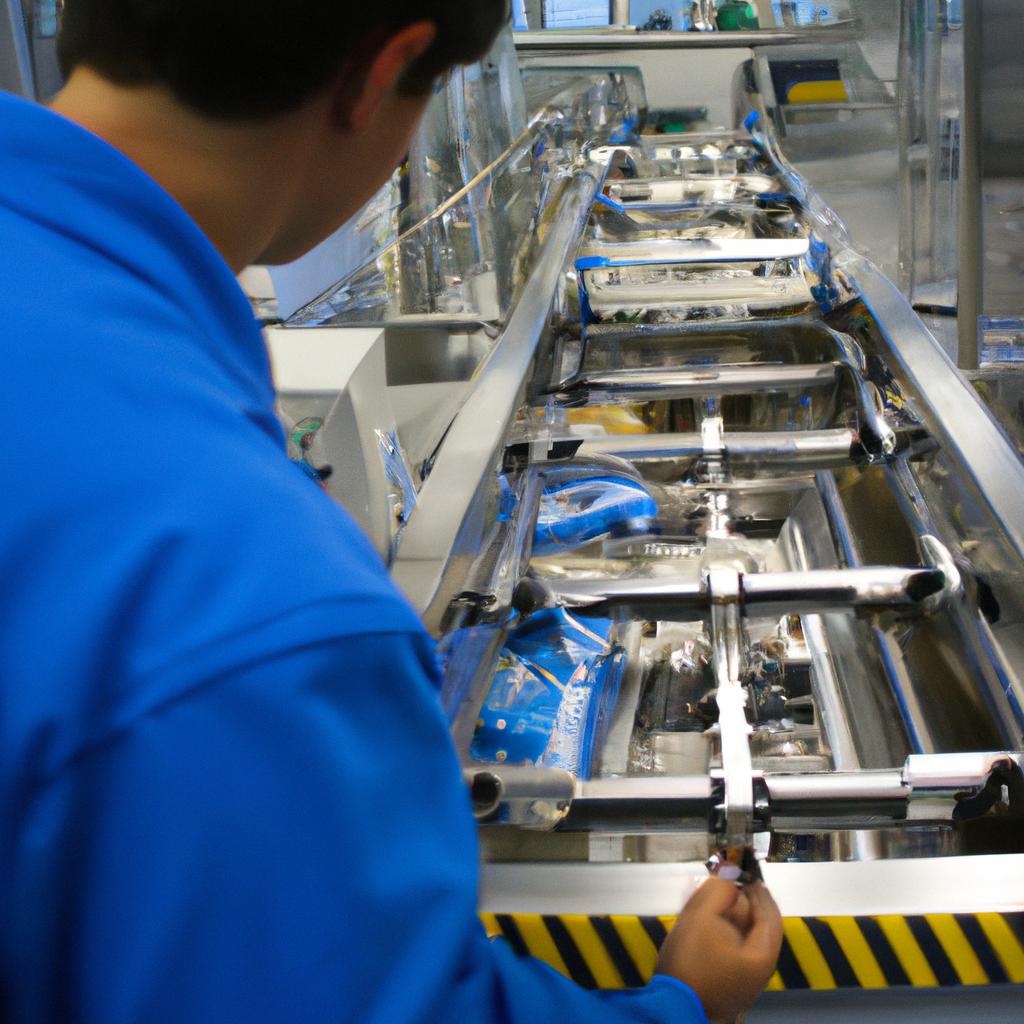 Person operating automated conveyor system